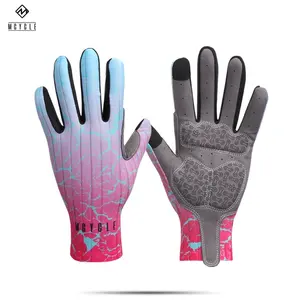 De pantalla táctil de bicicleta de montaña largo guantes de ciclismo dedo guantes de tela para los hombres y las mujeres.