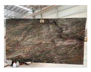 Losas de Mármol Verde Selva Tropical, Piedra Natural Pulida de Lujo, Impermeable, Decoración Moderna para Paredes Interiores de Villas, Encimeras, Baños y Pisos - Product Image 5