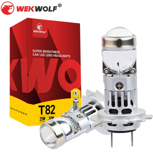 Bombilla LED H7 para Faros Delanteros <span class=keywords><strong>de</strong></span> Proyector, 6000K Blanco Frío, Inalámbrica, Plug and Play, 24W, 3000LM, Lente H7, Bombillas LED para Automóvil - Product Image 1