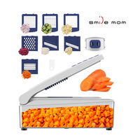 Hachoir à oignon multifonctionnel, trancheuse mandoline, hachoir à légumes avec récipient