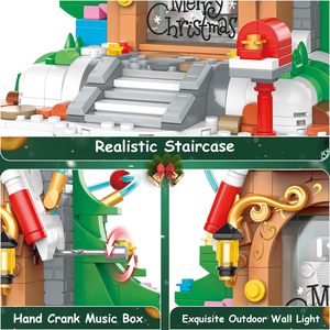 Jaki Santa Claus ELF cây nhà xây dựng khối tự làm mô hình đồ chơi với Cây giáng sinh đèn âm nhạc Bộ hộp cho trẻ em - Product Image 4