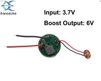 Circuit imprimé de pilote de lampe torche LED 32 mm 3,7 V (sortie boost 6 V) avec interrupteur latéral pour LED XHP70/XHP70.2 Interrupteur de corps de lampe torche