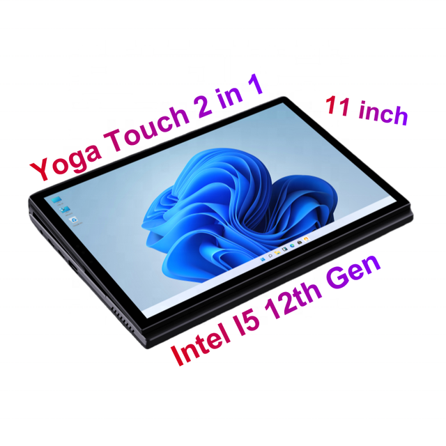 OEM Logo Intel I5 12th Gen Windows Tablet 2-in-1 Notebook Yoga Touch Screen Pocket Mini Portable WIFI 6 2TB SSD TN Notebook