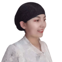 Gorro étnico musulmán personalizado para hiyab, con banda para rastas, gorro para cabello largo, tela de malla, ecológico y transpirable