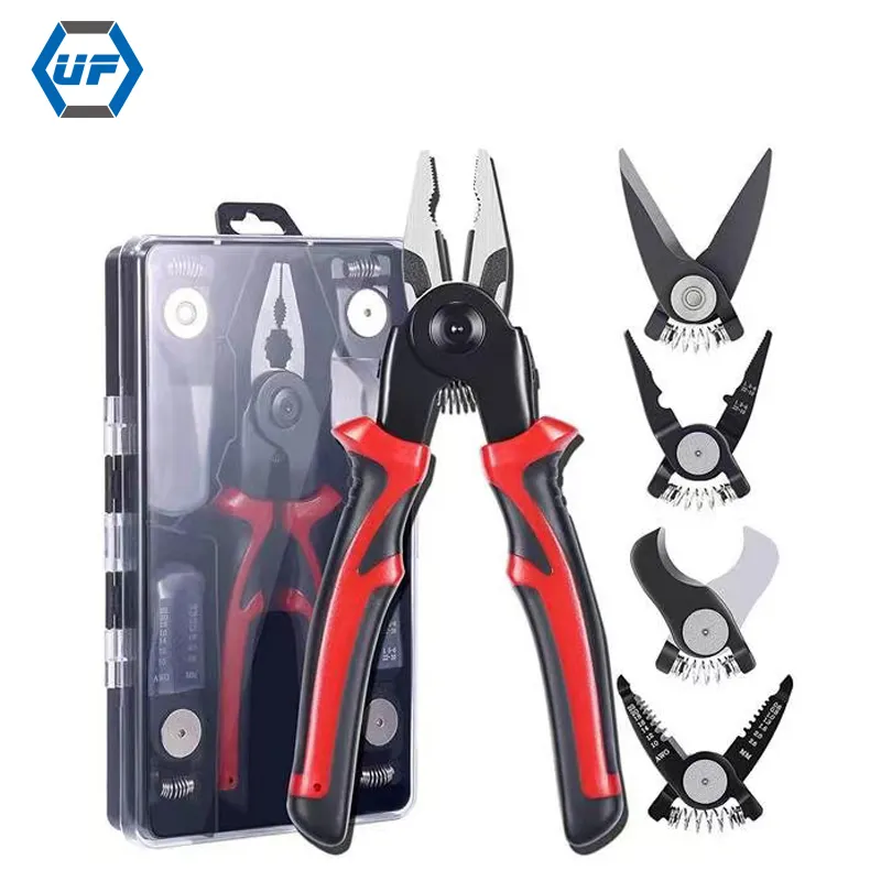 Youfutools 5 in 1 Multi-Tool plier Long Nose Hand Tools Cutting Plier Set With Plastic Hand Tools