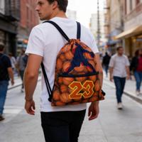 Sac à cordon personnalisé en polyester sublimé - Design minimaliste durable et écologique pour le sport et les activités de plein air