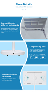 Soporte de TV Portátil Blanco para <span class=keywords><strong>Televisores</strong></span> de <span class=keywords><strong>32</strong></span> <span class=keywords><strong>Pulgadas</strong></span> - Soporte de Esquina con Ruedas para Dormitorio/Sala de Estar 1080P Android 13 8GB+128GB - Product Image 6