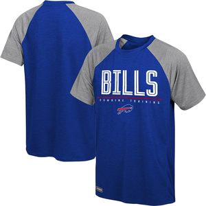 T-shirt d'entraînement pour jeunes Bills Youth Combine Performance, gris royal, col rond, évacuation de l'humidité - Product Image 1