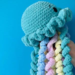 100% hecho a mano bebé ganchillo Amigurumi Animal relleno <span class=keywords><strong>pulpo</strong></span> muñeca tejer <span class=keywords><strong>pulpo</strong></span> Amigurumi ganchillo juguetes de peluche regalos de bebé - Product Image 5