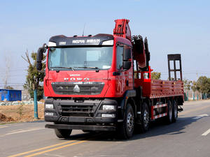 Pasokan pabrik truk kargo berat Sinotruk Howo 8x4 derek dipasang dengan Shenbai 25Ton derek bom Knuckle hidrolik untuk dijual - Product Image 4