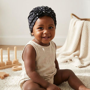 Chapeau pour bébé avec oreilles de lapin, nouveau style, couleur unie et pois, nœud indien, mignon, lavable, écologique, polyester, toutes saisons - Product Image 6