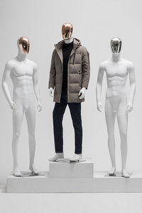 Manichino Maschile a Corpo Intero in Fibra di Vetro Bianco Opaco, Seduto/In Piedi, Curvy, per Abbigliamento Uomo, Vendita all'Ingrosso - Product Image 6