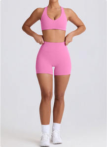 GCWAVE Peach hip pantalon de yoga serré sans couture pour le contrôle du ventre pantalon de course à pied sport pantalon de fitness à séchage rapide short trois-quarts - Product Image 3