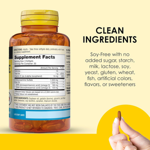 Capsules de glucosamine et d'huile de poisson avec DHA et oméga <span class=keywords><strong>3</strong></span> pour le soutien des articulations et des <span class=keywords><strong>muscles</strong></span> chez l'adulte - Product Image 5