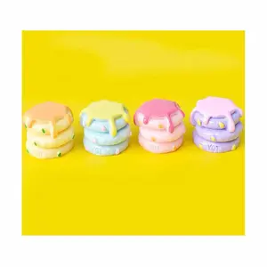 恒信大型食品玩卡通甜点紫色黄色粉色蓝色马卡龙蛋糕树脂玩具屋工艺品护身符