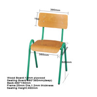 Mobilier scolaire Chaise d'étudiant classique en bois empilable portable