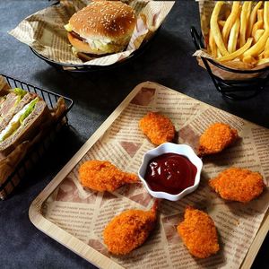 Custom Printed Eco-Friendly Recyclable Biodegradable PE Food Grade Baking Sandwich Burger Wrapping <b>Paper</b> <b>Greaseproof</b> Moisture - Product Image 4