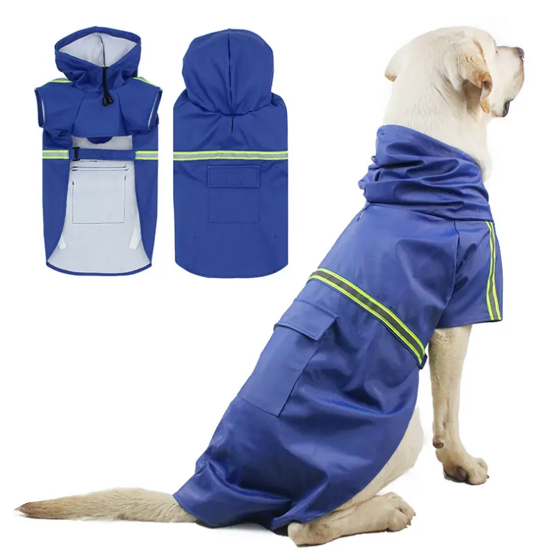 Reflective Striped Matching Waterproof Raincoat Corgi Bulk Outfits Hoodies Puppy Boy Small Dogs Cloth Pet Designer Dog Clothes
