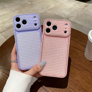 Funda de Lujo con Brillantina, Diamantes y Perlas para iPhone 17 Pro Max 16 15 14 13 12 Air, Carcasa Trasera Antigolpes - Product Image 3