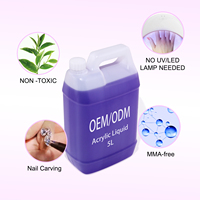 Monomère liquide acrylique violet EMA à marque privée avec effet holographique et séchage rapide pour système de poudre acrylique pour ongles de luxe