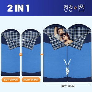 Sac <span class=keywords><strong>de</strong></span> couchage léger et compact en polyester/nylon avec duvet d'oie pour adultes, 3 saisons, camping, randonnée, portable, pour le backpacking - Product Image 3