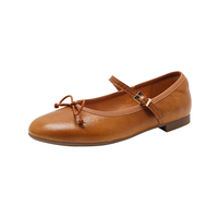 Chaussures plates Mary Jane style ballerines vintage lavées, légères, souples et confortables à enfiler pour femme, idéales printemps, automne, été