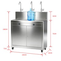 Station de remplissage d'eau semi-automatique 20L (5 gallons) avec 4 robinets et emballage en caisse