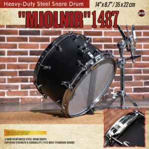 Beatello |   Directement de l'usine |   Tambourin en acier lourd série 1487, 14 x 8,7 pouces, cerceaux renforcés de 3,0 mm, design pliable |   Batterie de percussion rock/metal - Product Image 5