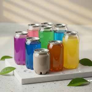 Bocaux en plastique transparents de 250 ml/300 ml/330 ml/500 ml avec couvercles, emballage facile à ouvrir, pour jus, lait, thé, café, soda - Product Image 2