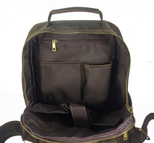Designer Luxury 15.6 Inch Crazy <strong>Horse</strong> Leather Laptop <strong>Backpack</strong> for Men Custom Business Travel Bag for Outdoor Activities - Product Image 5