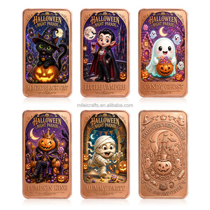 Prix de gros Lingot de cuivre fin .999 de 1 oz, avec impression couleur Anime Halloween, lingot massif, barre métallique de collection - Product Image 2
