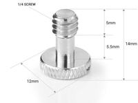 3/8 Inch En 1/4 Inch Driepoot Schroef Adapter Camera Rig Quick Release Schroef Rvs Dslr Verborgen Spy Camera Schroef