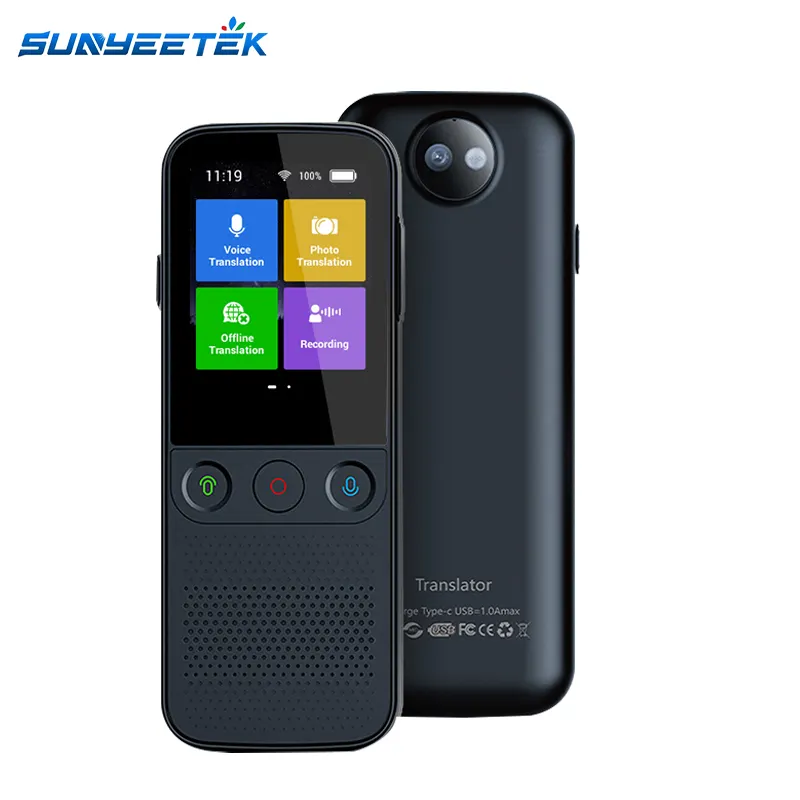 Sunyeetek T10PRO AI 음성 스마트 전자 언어 번역 펜 지원 135 언어 상호 사진 번역기