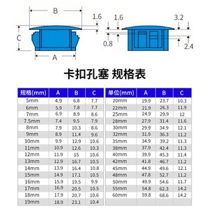 Bouchon de panneau de meuble Diyamei à clipser, de 5 mm à 60 mm, pour l'installation de portes de sécurité en bois - Product Image 1