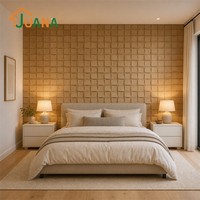 Panel Dinding 3D Mosaik, Papan Peredam Suara Akustik, Panel Dekoratif untuk Latar Belakang TV