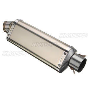 Tubo de Escape Universal para Motocicleta de 38-51 mm con Silenciador para Motocross, Scooter, Motocicleta de Calle, Quad, Color Cromo Mate - Product Image 3