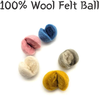 Créez votre propre balle en feutre de laine de couleur personnalisée, jouet rebondissant écologique en laine naturelle pour l'activité quotidienne des chats d'intérieur