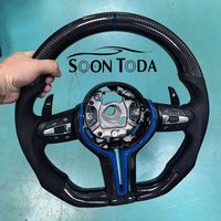 Volant en fibre de carbone avec bande bleue pour BMW F06 F07 F01 F30 F10 F20 F25 F26 F31 F32 F35 F36 X5 M3 M5 M6 F11 F12 F15 F16 F22