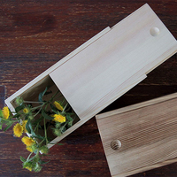 Boîte d'emballage de luxe avec couvercle coulissant, boîte en bois pour cadeaux, artisanat du vin, vente en gros,