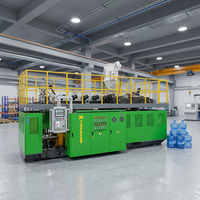 Machine de production de bidons d'eau potable en PC de 5 gallons, baril d'eau réutilisable de 20 L, moulage par extrusion soufflage continu automatique