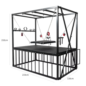เตียงแขวนสำหรับกิจกรรมทางเพศแบบ BDSM พร้อมโครงเหล็กและอุปกรณ์ยึดติด - Product Image 3