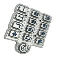 Clavier en silicone personnalisé, boutons en caoutchouc, plaque frontale anti-reflet, finition gravée au laser, durée de vie de 1 million de cycles pour l'accès aux portes