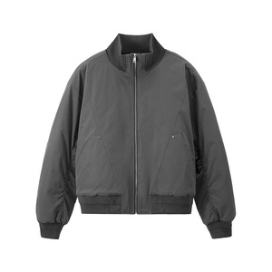 Blouson aviateur à col montant, nouvelle collection hiver 2026, coupe déstructurée, veste en coton à col montant - Product Image 4