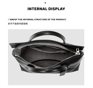 Sac à main Boston de luxe en cuir de vachette souple, grande capacité, bandoulière, poignée supérieure, en cuir véritable pour femme - Product Image 6