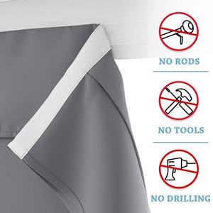 Confidentialité Isolation <span class=keywords><strong>Thermique</strong></span> Porte Fenêtre Portable Rideaux Occultants Pour Patio Porte Française Porte D'entrée Sidelight <span class=keywords><strong>Rideau</strong></span> Attacher Ombre - Product Image 5