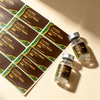 Étiquettes personnalisées en vinyle résistant à la chaleur pour flacons de peptides avec impression couleur HD, estampage UV et dorure, logo personnalisé pour flacons de 3 ml/10 ml/30 ml