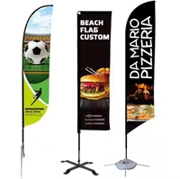 Bannières de drapeau sans vent personnalisées pour la publicité et la promotion d'événements immobilier portes ouvertes drapeaux de plage drapeaux de plumes promotionnels