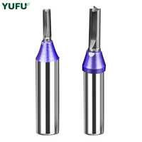 Fraiseuse à face à trois lames PCD haute vitesse YUFU pour gravure droite, personnalisable OEM, pour usinage de métaux durs non revêtus
