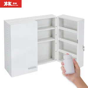 Wall Mounted Metal Medicine Box First Aid Kit Medical Cabinet For Home
