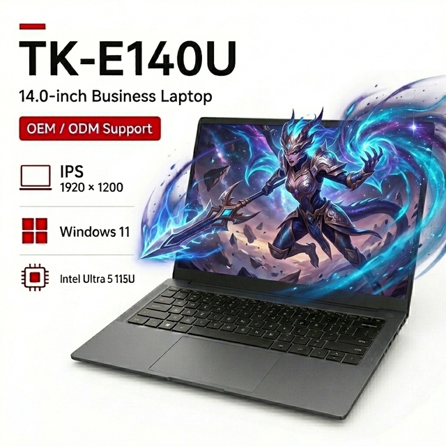 OEM Custom 14 Inch Intel Ultra 5 115U Laptop Win10/11 DDR5 6400MHz 1920x1200 FHD Plus Business Laptop Ordinateur Portable